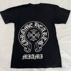 Chrome Hearts Black Tee with White Graphic - Miami